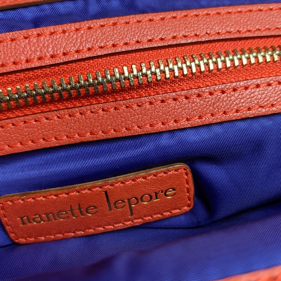 NWOT Nanette Lepore Woven-Textured Leather Clutch - Picture 4 of 6